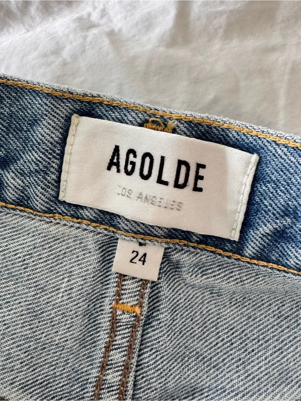 Agolde Parker Distressed Denim Shorts